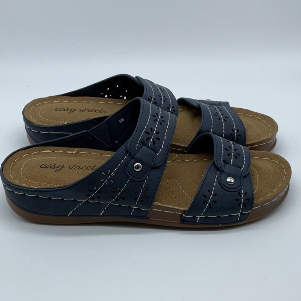 EASY STREET CASH WOMEN’S SANDAL navy - Picture 6 of 8